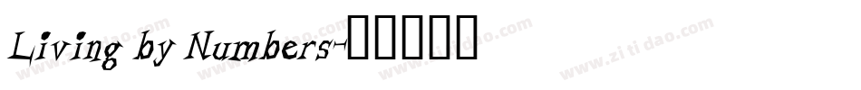 Living by Numbers字体转换